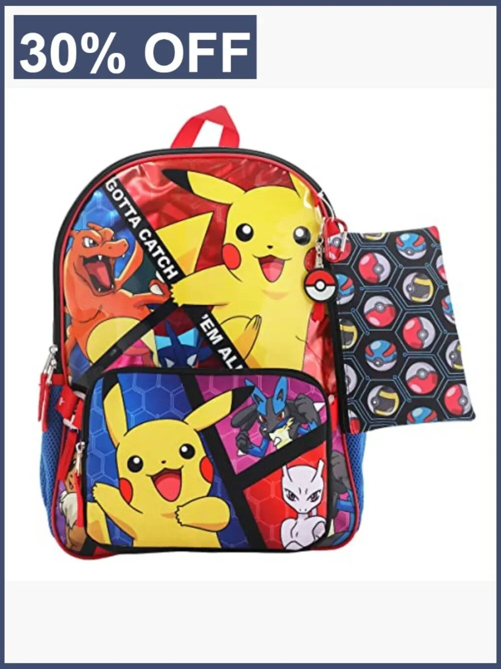 Complete 5-Piece Backpack Set for Kids with Lunch Box and Pencil Pouch